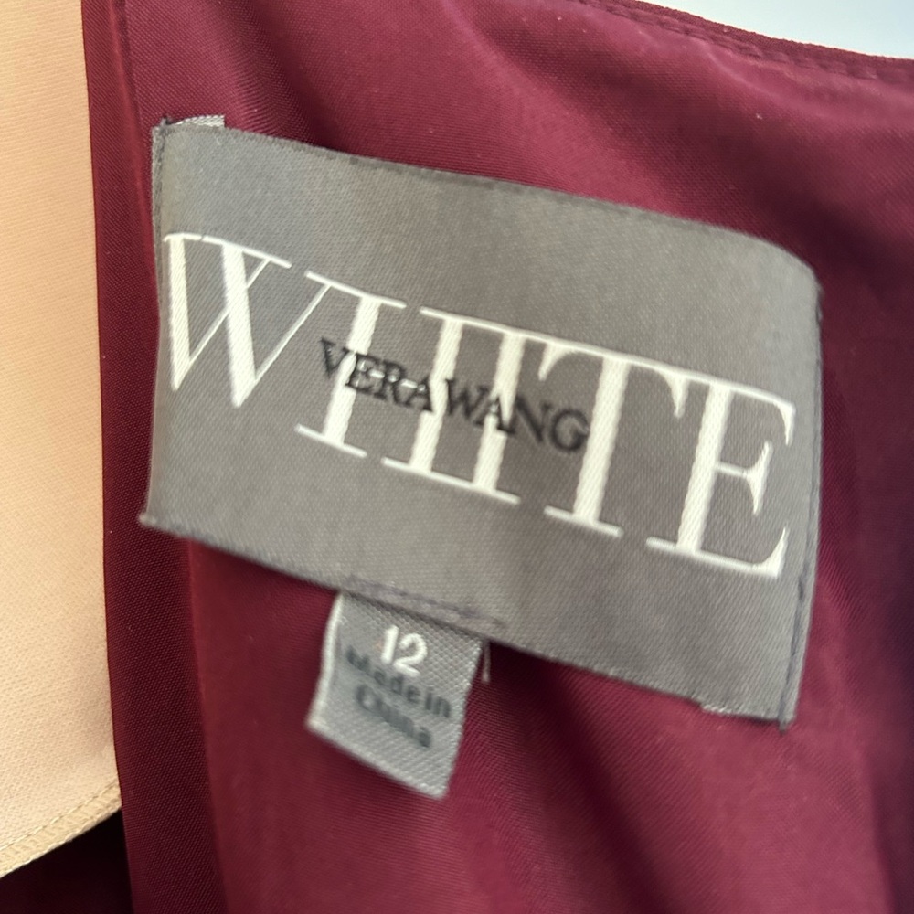 Vera Wang burgundy bridesmaids dress or evening out for special occasion - Picture 3 of 6
